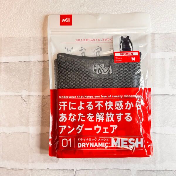 【新品】 MILLET ミレー ドライナミックメッシュ ノースリーブ 黒 M レディース