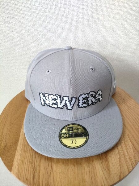 NEWERA ニューエラ キャップ 59FIFTY グレー ロゴ 中古