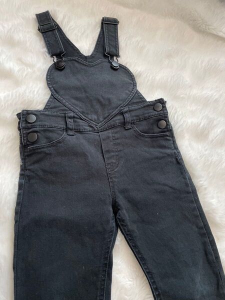 ブラックデニムオーバーオール H&M 100cm