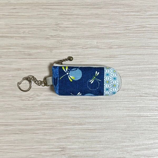 印鑑ポーチ 小物入れ コインポーチ 和柄 トンボ L字 ☆ ハンドメイド