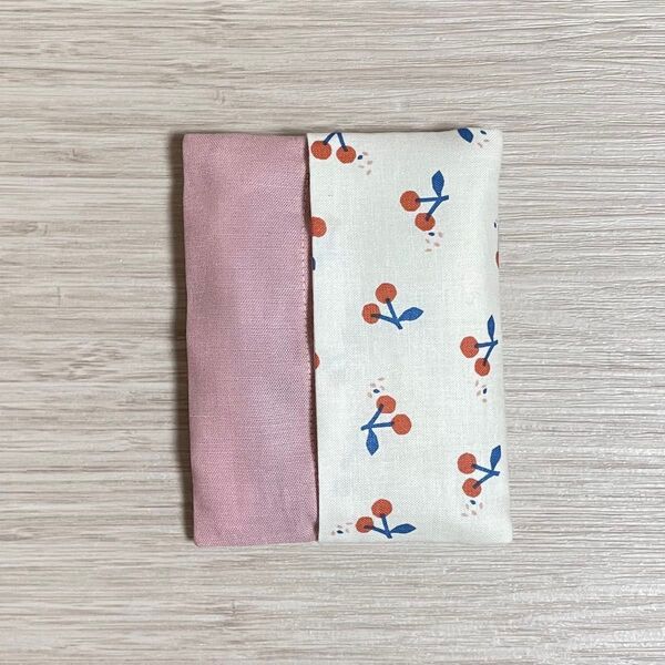 ポケット付き☆ポケットティッシュカバー ケース さくらんぼ ☆ハンドメイド