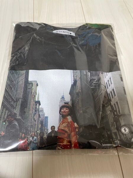 黒柳徹子グッズ 黒柳徹子Tシャツ 長袖 ロンT ヴィンテージシャツ トットちゃん 昭和レトロ ニューヨーク S ブラック 未使用