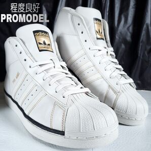 程度良好 adidas 金ベロ PROMODEL プロモデル ライトグレー ブラック SUPERSTAR スーパースター 80s