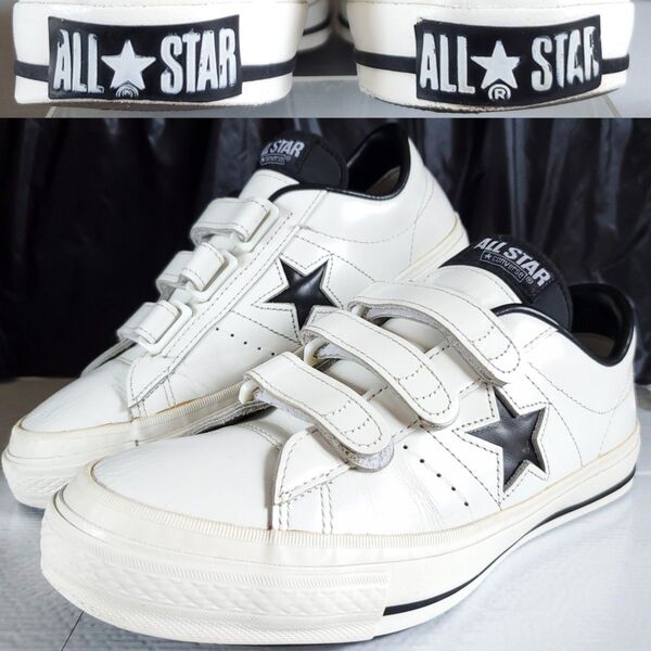 日本製 CONVERSE ONESTAR V-3 ワンスター ベルクロ ホワイト ブラック 白 黒 ALLSTAR オールスター