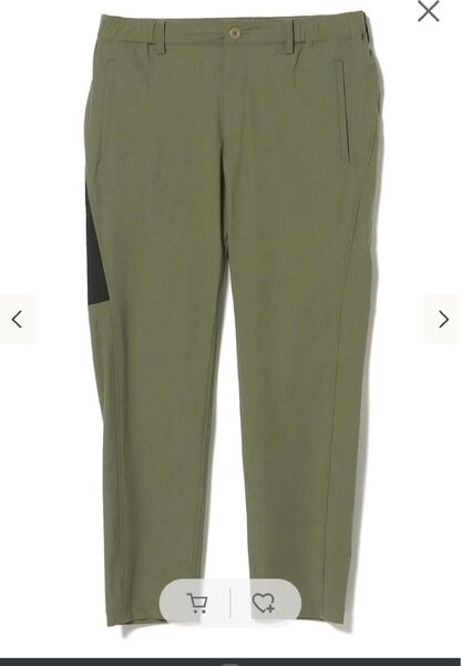 BEAMS GOLF サイドライン トリコット ストレッチパンツ オリーブ ビームス ゴルフ スラックスパンツ