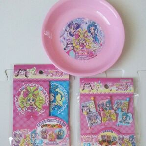 新品☆キミとアイドルプリキュア 小皿 おにぎりラップ ピックス計3点セット