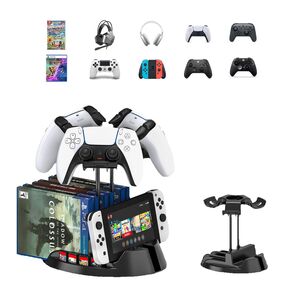 ゲームコントローラー収納ラック ケーブル収納 組立式 PS5/switchゲームCD 6枚+ゲームカード8枚収納 PS4