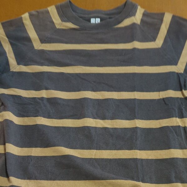 UNIQLO ボーダーTシャツ ブラウン キッズ160