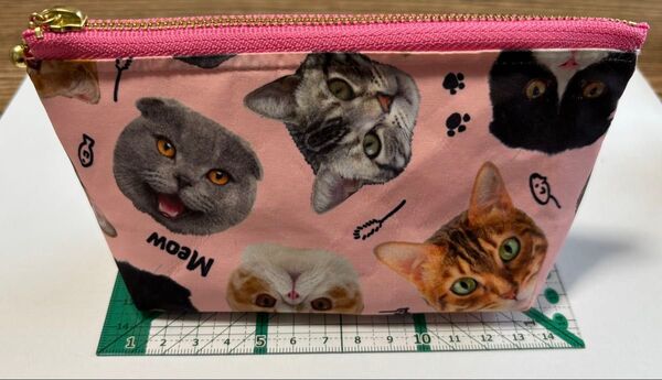 【ハンドメイド】ねこちゃんポーチ