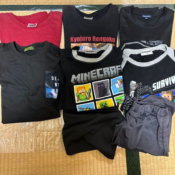 鬼滅の刃半袖Tシャツ マインクラフト半袖パジャマ 140cm 男の子 まとめ売り