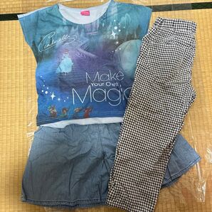女の子150サイズ Tシャツ、キュロット、ズボン 3点セット