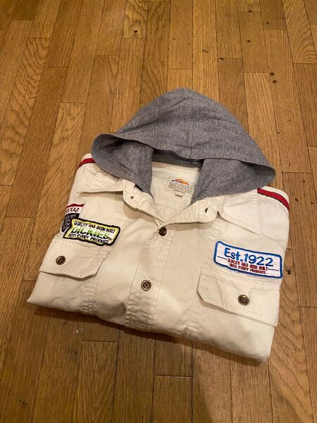 ディッキーズワークシャツジャケットワッペンフードパーカーフーディ