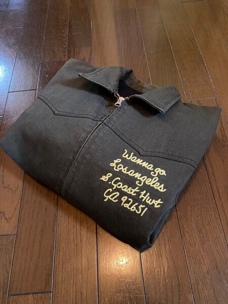 モーターサイクルワークジャケットカバーオールデニムワッペンチェーン刺繍トラッカーライダーススィングトップバイカードリズラー