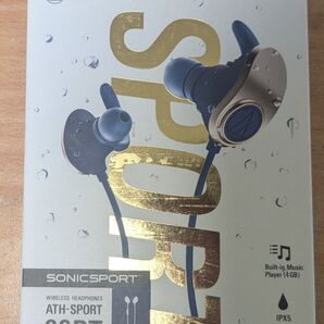 Bluetoothイヤホン ATH-SPORT90BT GNVゴールドネイビ