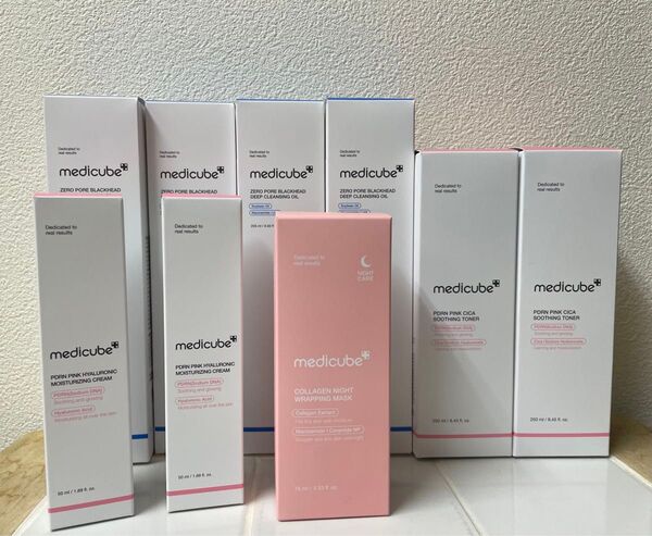 メディキューブ medicube PDRN ピンク トナー 化粧水 ナイトラッピング クレンジングオイル 9点セット