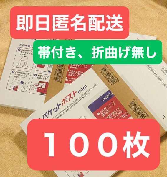 ゆうパケットポストmini 封筒 ゆうパケットポストミニ 100枚セット