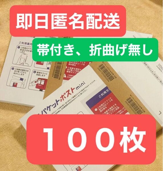 ゆうパケットポストmini 封筒 ゆうパケットポストミニ 100枚セット