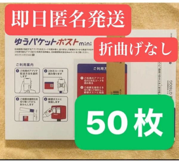 ゆうパケットポストmini 封筒 ゆうパケットポストミニ 50枚 セット