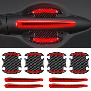 【新品未使用品】カーボンファイバー風 ドアハンドル保護カバー 8個入り
