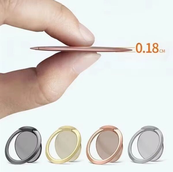 【新品未使用品】超薄型マグネット受け素材/Qi充電対応スマホリング 0.18cm