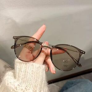 モカ×ブラウン サングラス ブルーライトカット UVカット 調光 紫外線 おしゃれ
