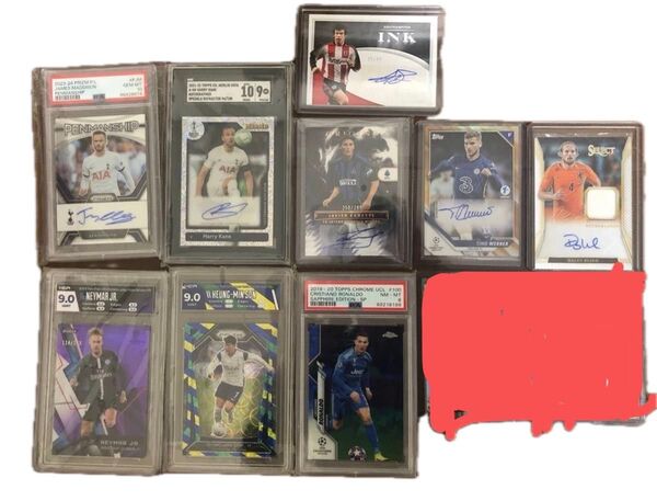 Topps panini サッカー 直筆サインカード まとめ オートグラフ