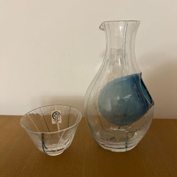 東洋佐々木ガラス 氷ポケット付 和がらす 冷酒カラフェ+日本酒グラス1個 セット