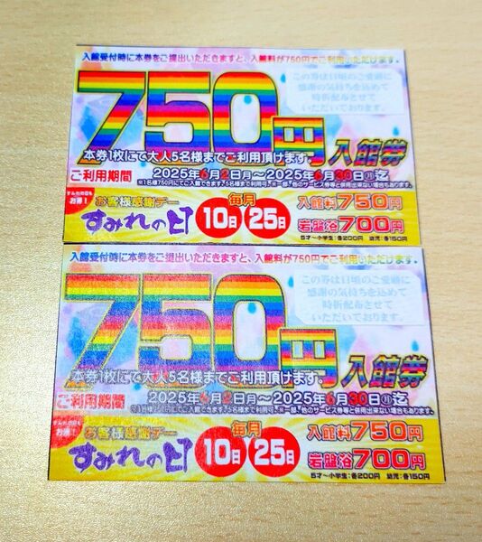すみれの湯 入館割引券 2枚セット