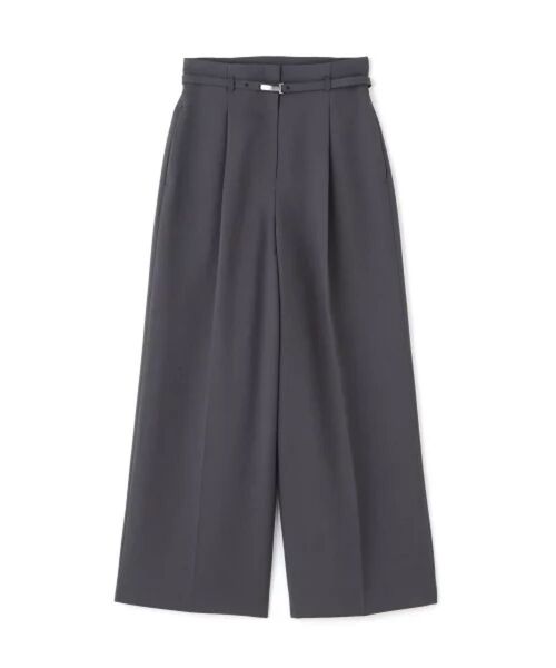 natural beauty basic メタルバックルワイドパンツ チャコール S