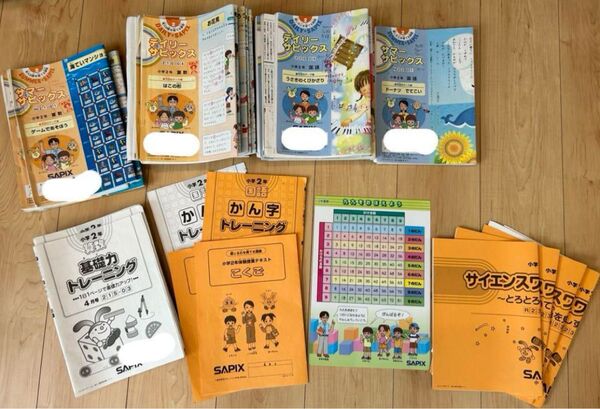 SAPIX 小学2年生 学習テキスト デイリーサピックス 複数冊子 未使用九九下敷き 夏期講習
