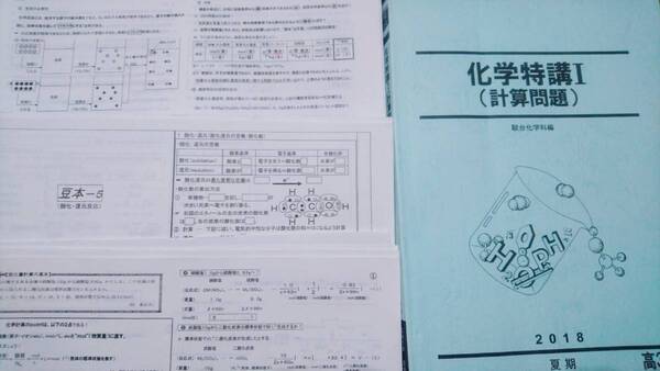 化学特講Ⅰ計算問題　豆本　18年　夏期　駿台　山下解説 東進 Z会 ベネッセ SEG 共通テスト　駿台 河合塾 鉄緑会 