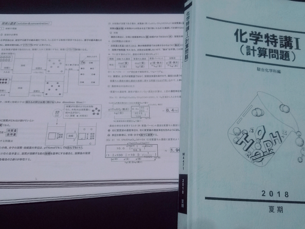 化学特講Ⅰ計算問題 18年 夏期 駿台 山下解説 東進 Z会 ベネッセ SEG 共通テスト 駿台 河合塾 鉄緑会
