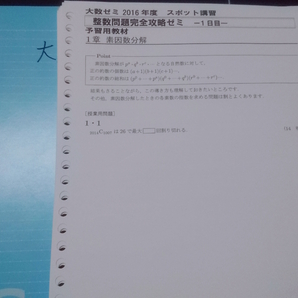 大数ゼミ　整数問題完全攻略ゼミ　板書　解説４　スポット講習　東進 Z会 ベネッセ SEG 共通テスト　駿台 河合塾 鉄緑会 