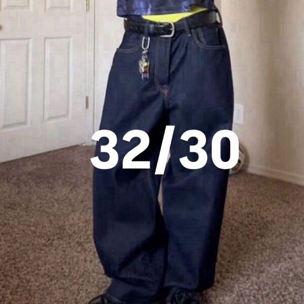 GAP 32/30スーパーバギーデニムパンツ ダークリンス