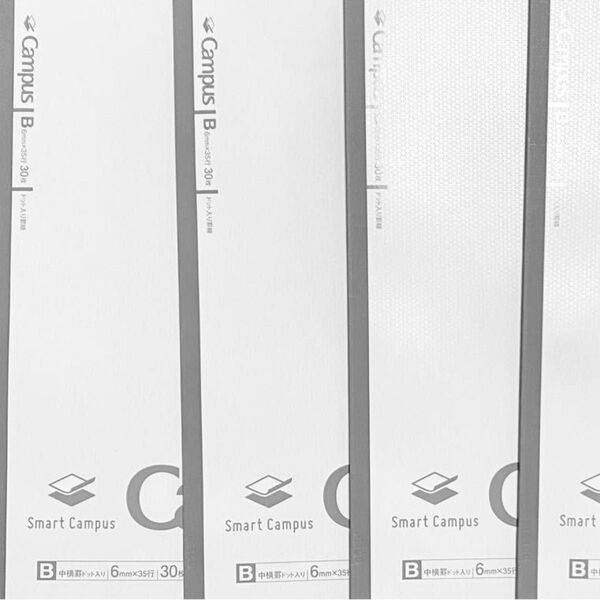 【今週限定¥200クーポン対象】人気のグレー4冊セット KOKUYO スマートキャンパス コクヨ B5 ドット入りB罫(6mm)