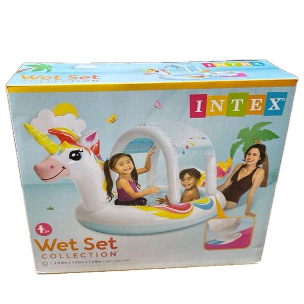 期間限定セール!INTEX (インテックス) 大型プール プール ユニコーン スプレープール 254×132×109cm