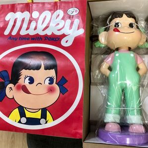 【限定品】ペコちゃん 袋付 首振り人形 ミントグリーン 不二家 新品未開封