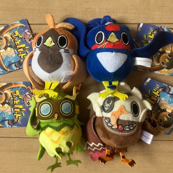 ぶっとバード ぬいぐるみマスコット ラウンドワン限定 4個セット
