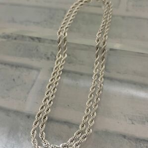 希少 ヴィンテージティファニー 旧ロゴ ヘビー ダブル ロープチェーンネックレス