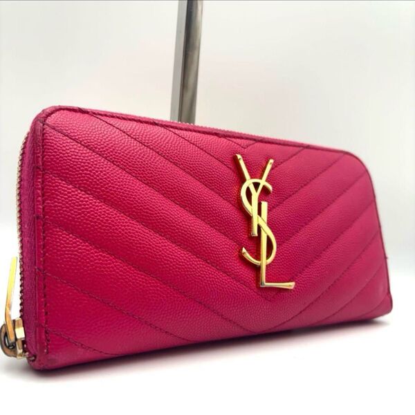 サンローラン 長財布 カサンドラ YSL キャビアスキン