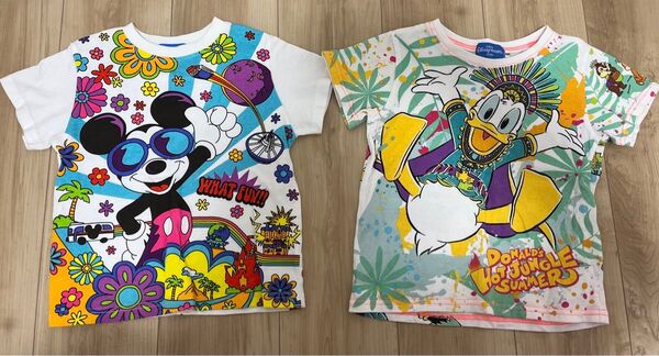 【値下げ】ディズニー Tシャツ ミッキー ドナルド 2枚セット 100cm