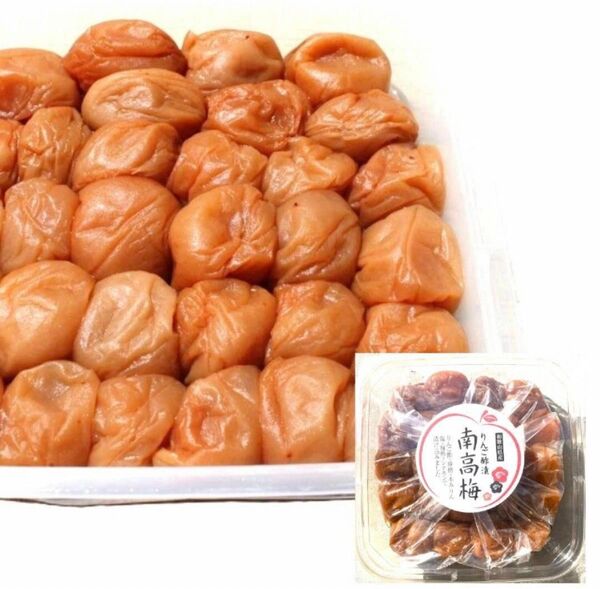 43【無添加 こだわりの一品 りんご酢漬 南高梅 400g 塩分8% 和歌山