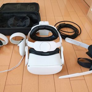 OCULUS QUEST 2 64GB ケース Eliteストラップ バッテリーヘッドバンド リンクケーブル付き