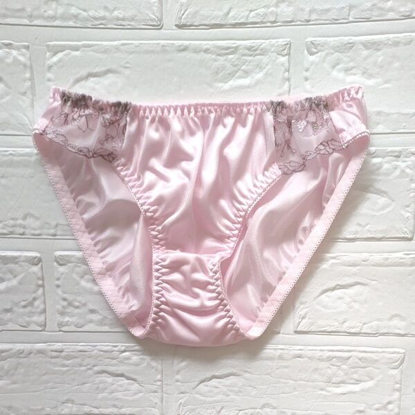 ピンクショーツ レース ショーツ セクシーショーツM 光沢感