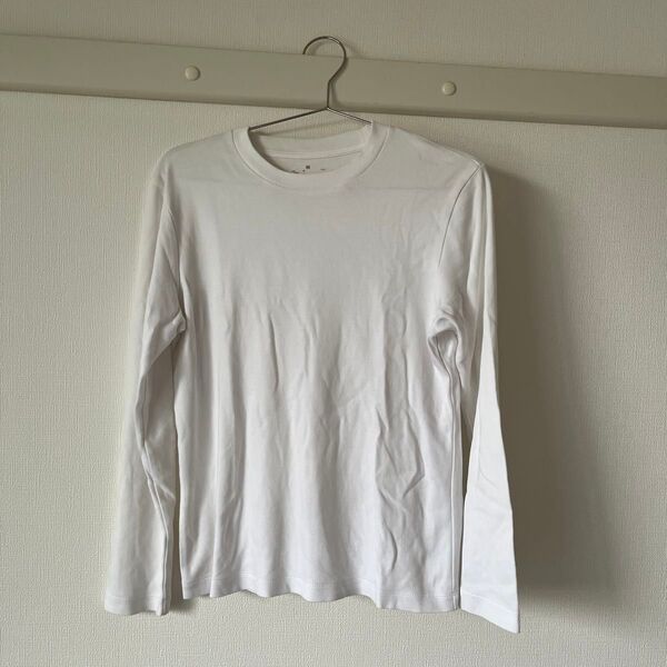 無印良品 スムース編みクルーネック長袖Tシャツ Mサイズ ロンT カットソー 長袖