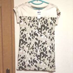 【la scene privee 】新品タグ付きレオパード柄 半袖チュニック、ワンピース