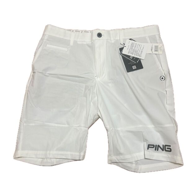 PING メンズ ゴルフウェア ショートパンツ 白 サイズLL未使用