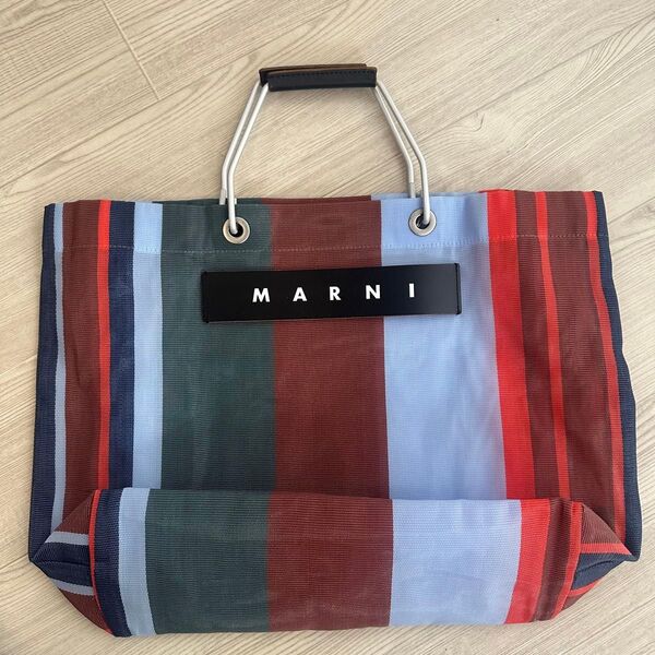 MARNI ストライプバッグ ラッカーレッド