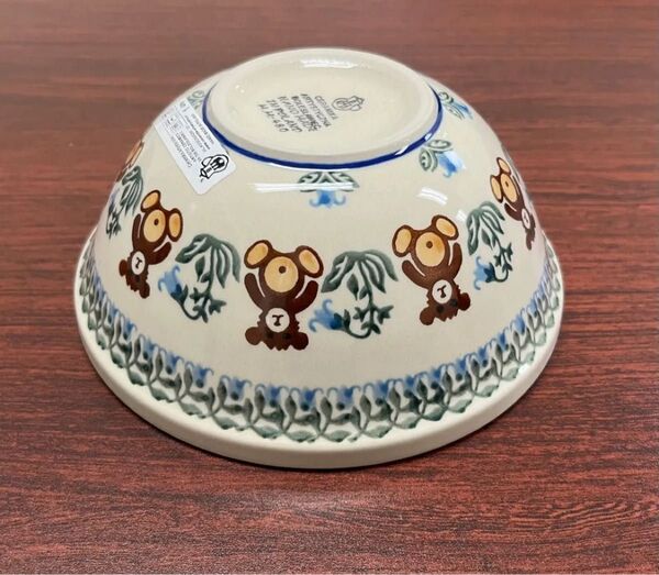 17cmボウル シリアルボウル クマ ブラウンベア ポーリッシュポタリー ポーランド食器 ポーランド陶器 ツェラミカ