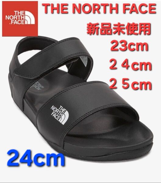 THE NORTH FACEノースフェイス 新品 未使用 タグ付き サンダル スライド ブラック ロゴ 黒 24㎝ 24.5㎝